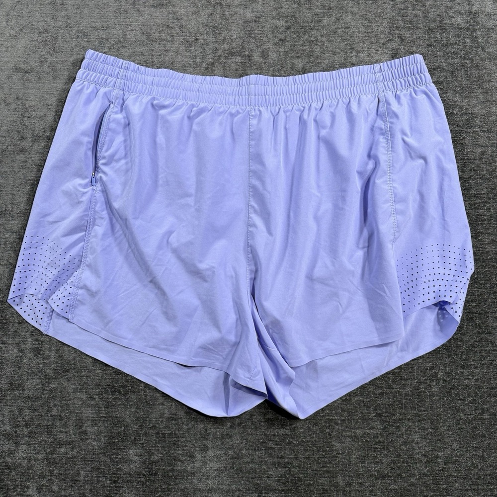 Athleta Hustle 3" Shorts Women's Size 2X Purple Active Running Gym Lined Workout